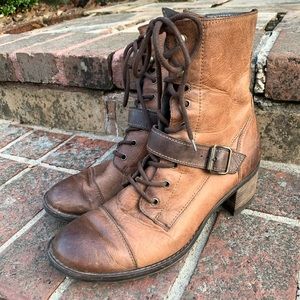 Paul Green Norway Combat Moto Leather Boots